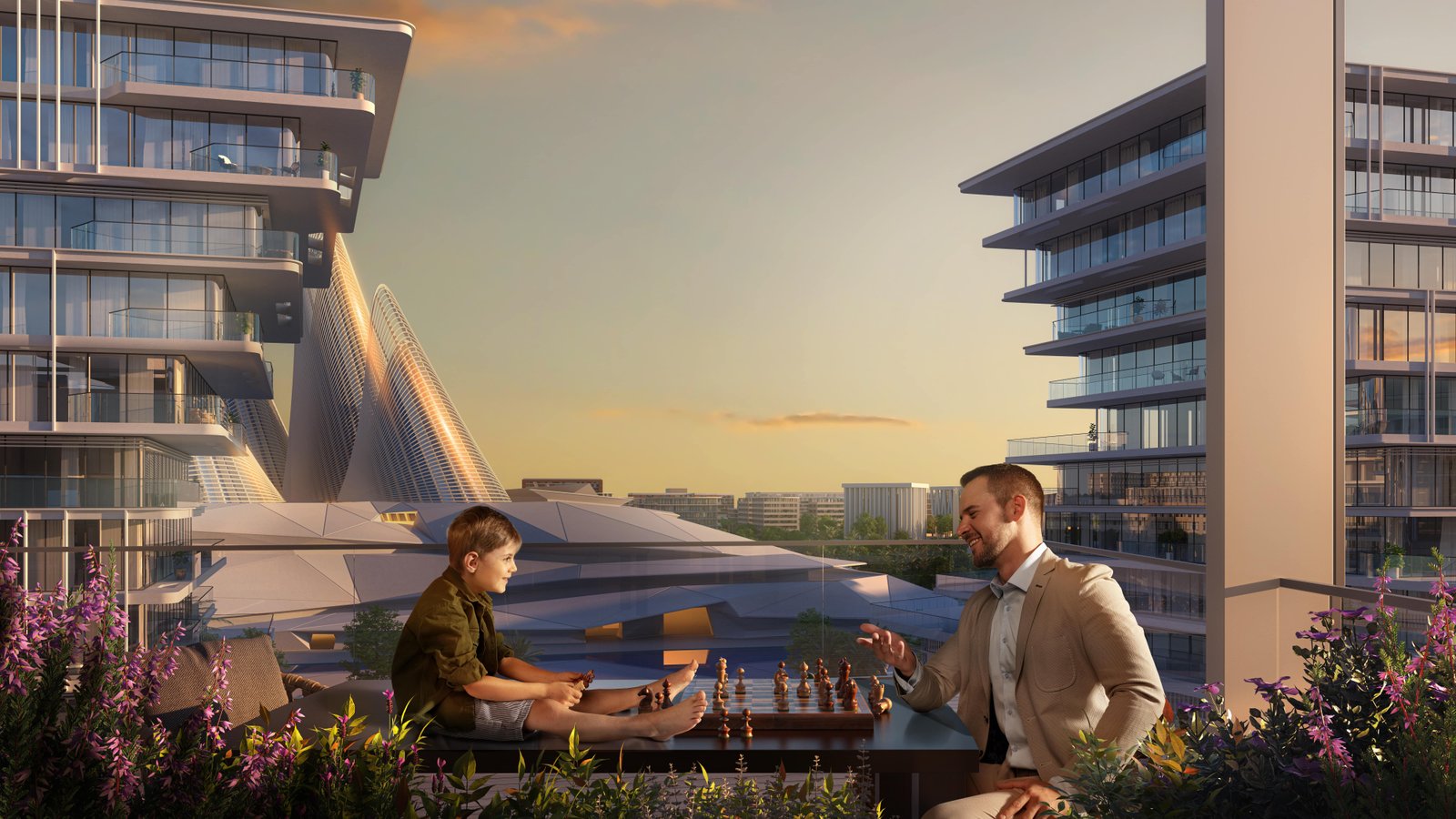 Grove Saadiyat on Saadiyat Island Abu Dhabi featuring luxury residences, contemporary architecture, and premium waterfront lifestyle experiences.